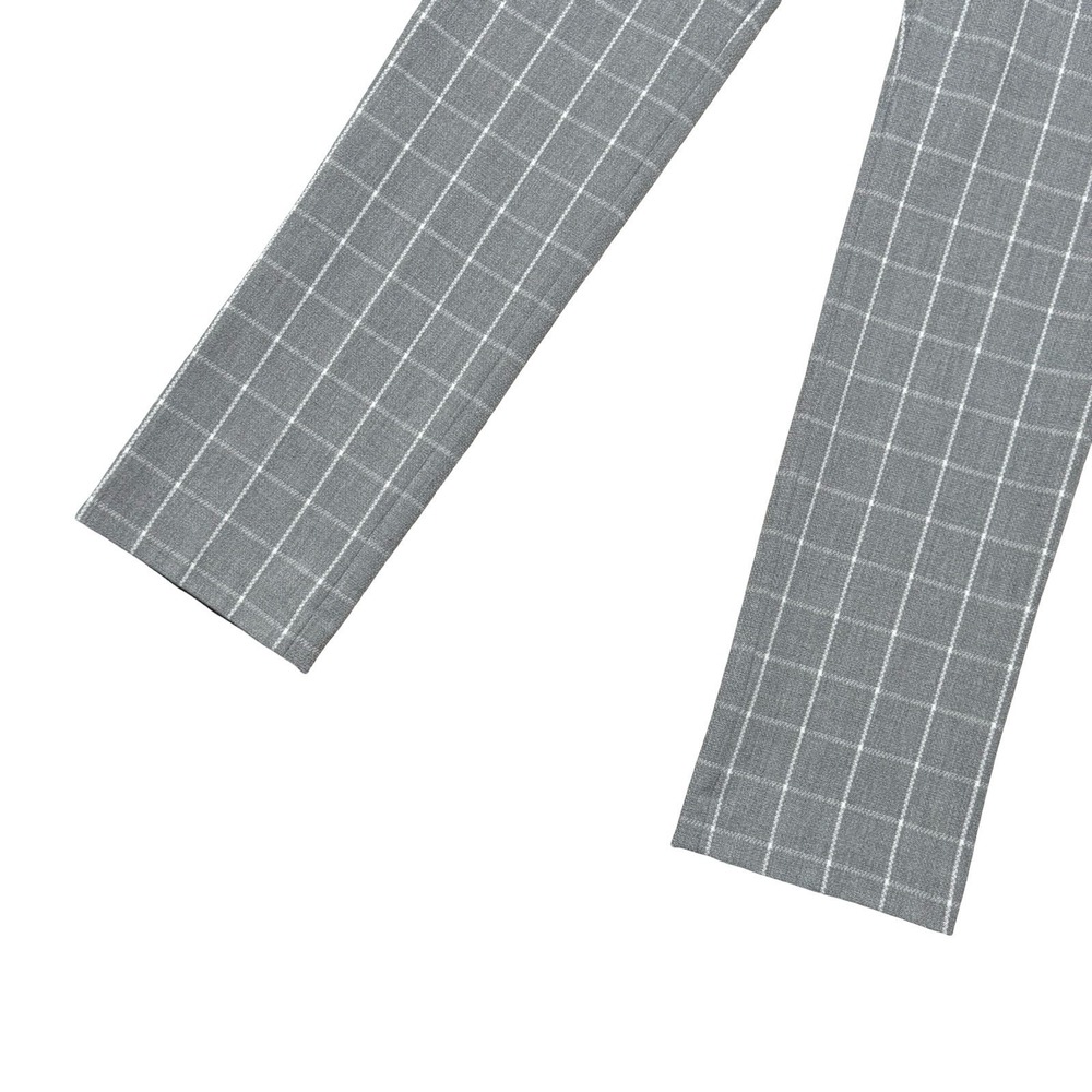 Express Columnist Women's Gray White Windowpane Plaid Pants Poly Blend 6R 32x31 - Picture 3 of 7